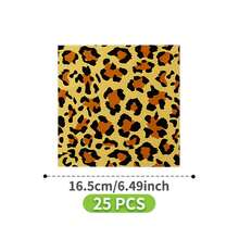 Sexy Leopard Print Disposable Plate, Napkin, Cup Set, Plates, Napkins And Cups Party Supplies, Serves 8 Guests, Disposable Paper Plates Party Tableware Suitable For Birthday, Wedding, Theme Party, Family Picnic - Multicolor - View 10