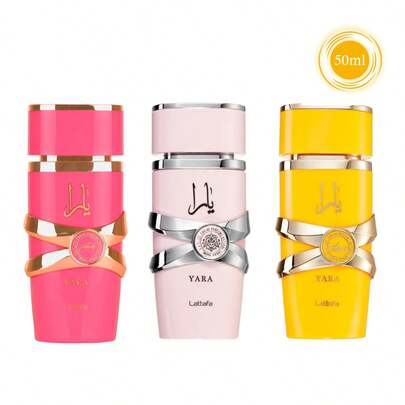 Lattafa Set Of 3 X 50ml Eau De Parfum: YARA + YARA CANDY + YARA Yellow