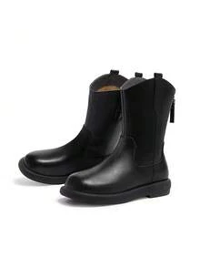 CAMEL CROWN 女士户外休闲靴，休闲时尚靴，中筒靴，骑士靴 - 黑色 - 查看 4