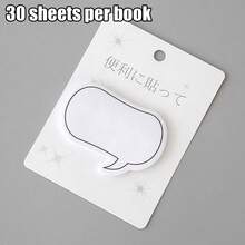 30 szt./opakowanie minimalistycznych japońskich bloczków z serii Dialogue Box, urocze, świeże notatki, artykuły szkolne, artykuły papiernicze - Wielokolorowe - Zobacz 9