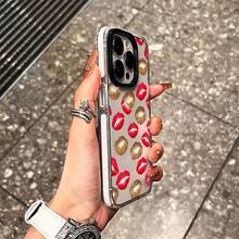 Strawberry Lips Phone Case, Sweet Temptation Style, For Compatible With IPhone 17/17pro/17promax/17Air/Iphone16/16pro/16plus/16promax/15/15promax/15pro/11/12/13/14promax/12mini/13mini/11pro/11promax/12pro/12promax/13pro/13promax/14pro/14promax, Berry Kiss Dessert Treat Gift - 白色 - 查看 6