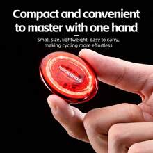 ROCKBROS 1pc Intelligent Bicycle Taillight, 3 Modes Brake Sensing, IPX7 Waterproof, Magnetic Charging, Vibration Sensing, Rechargeable - Black - View 7