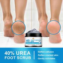 SUMIFANG 足部去角质霜，富含玻尿酸、水杨酸、牛油果油、芦荟和荷荷巴油。这款滋养去角质产品能使干燥、脱皮的足跟柔软饱满。去角质霜中的磨砂颗粒能有效深层滋养肌肤，保持肌肤水润并锁住水分。多功能配方。 - 葡萄 - 查看 3