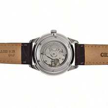 Automatic Mechanical Watch, White Dial, Leather Strap, Business Men's Wristwatch RA-AC0017S10D - White - View 5