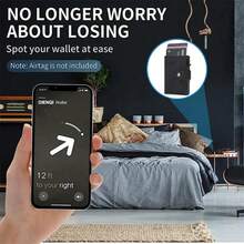 Carteras Airtag de cuero Rfid para hombre, tarjetero de lujo, billeteras para rastreador de etiquetas de aire, regalos para hombre, billetera delgada personalizada, monedero H5JS - Marrón - Ver 2