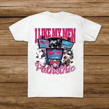 Vox Hazbin Hotel-Camiseta patética I Love My Men para hombres y mujeres, camisetas 100% de algodón, camisetas de manga corta,  de moda de  al por menor - Blanco - Ver 1