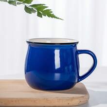 1 Stück abgerundete Keramik Kaffeetasse/Becher, einfach zu greifen, vielseitig einsetzbar, geeignet für Büro, Zuhause, alle Getränke, tolles Geschenk - Verschiedenfarbig - Übersicht 13