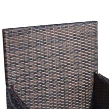 Brown Rattan Folding Garden And Balcony Furniture Set With Seat Cushions, 60 X 58.5 X 89.5 Cm. - Maroon - View 7