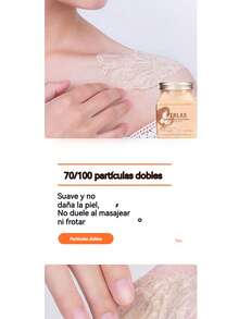 Exfoliante corporal de frutas vegetales de 500 g para limpieza profunda, exfoliación y suavizado de la piel; exfoliante de sales de baño - perla - Ver 6