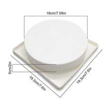 1个7英寸硅胶慕斯蛋糕模具，经典法式意式慕斯蛋糕模具，圆形硅胶蛋糕模具 - 白色 - 查看 6