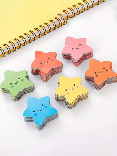 5/1pc Happy Face Refrigerator Magnets, Colorful Smiling Face Star Magnets, Blackboard Magnetic Stickers With Praise And Reward Cards, Cute Mini Magnetic Stickers In A Variety Of Colors - Perfect For Refrigerators, Whiteboards, And Decorations To Brighten Up Your Mood, Perfect For Entertaining, Christmas, Halloween, Or School.