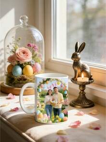 1pc Custom Photo Easter Mug – Personalized Easter Theme Coffee Cup, Cute Spring Holiday Design, Unique Easter Gift, Daily Use Mug & Warm Memory Keepsake - Multicolor - View 5