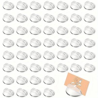 10个透明塑料卡套，尺寸2.4厘米/0.94英寸，适用于展示桌号、产品价格标签、菜单、标签、派对用品、室内装饰配件、照片夹，适用于派对和节日装饰。