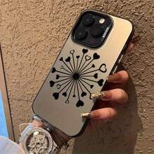 Heart Dandelion Pattern Phone Case It Is Compatible With IPhone 17/16/15/14/13/12/179 Pro Max/Pro/Plus Models. It Features A Stylish And Minimalist Design And Provides Shockproof And Abrasion-Resistant Protection. - Black - View 1