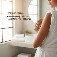 2pcs Shower Body Brush, Bristle Brush Shower Brush, Exfoliating Brush With Soft Massage Nodules, Shower Back Massage Brush, Wet And Dry Dual-Purpose Meridian Unblocking Bristle Brush (1 Shower Body Brush+1 Towel) - 2PCS - View 12