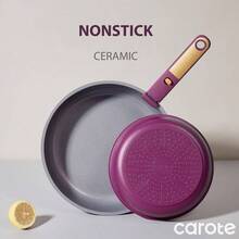 Ceramic Pots And Pans Set, Nonstick Cookware Set Detachable Handle, 6pcs Induction Kitchen Cookware Sets Non Stick With Removable Handle, RV Cookware Set, Oven , Purple - 金色紫外線 + 6 件裝 - 查看 3
