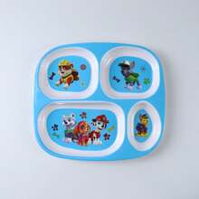 Paw Patrol Figure Cartoon Dinnerware Set - Plastic Plate With Spoon And Fork, Cartoon Character Design Meal Tray Cute And Durable Rice Spoon Preschool Complementary Food Tableware Model Gifts - Multicolor - View 4