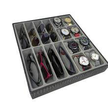 Organizer Tray For Drawer, Holds 8 Watches And 8 Glasses - Xám - Xem 8