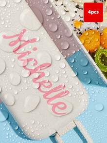 1/4/8pcs Customizable Text Stickers, Personalized Wedding Favors And Back-To-School Name Labels, Optional Fonts And Colors, Suitable For Glassware, Gift Bags, Party Decorations, Bridal Shower Boxes, Desk Storage, Ideal Gift For Father, Mother, Son, Daughter, Friends - Multicolor - View 12