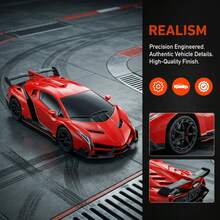 One Click Remote Control Transformation Car, Drifting Racing Car Model, Remote Control Sports Car, Boys' Toy Car - Red - View 3