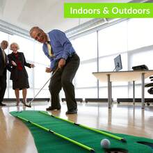 一套高尔夫球杆瞄准杆，便携式绿色高尔夫训练杆，带收纳筒，专业高尔夫挥杆和推杆练习辅助工具，适合所有水平的高尔夫球手，可用于练习场、家庭练习和高尔夫球场训练。 - 彩色 - 查看 7