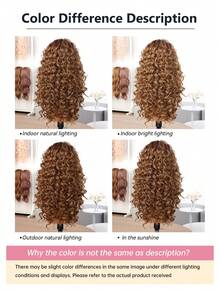 Tóc giả màu nâu 24 inch, tóc giả vàng óng ánh, tóc giả dài xoăn tổng hợp. Tóc giả tổng hợp chịu nhiệt, tóc xoăn bồng bềnh có mái, tóc giả sợi hóa học màu vàng ombre 18 inch, tóc giả có mái, tiện lợi cho sử dụng hàng ngày, dễ dàng cho người mới bắt đầu, tóc xoăn dày bồng bềnh, phù hợp cho Halloween và Cosplay, sử dụng đa năng cho hàng ngày, tiệc tùng, cosplay, ngày lễ và lễ hội âm nhạc, vật dụng thiết yếu thanh lịch và thời trang. - màu nâu - Xem 10