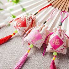 5pcs Handmade Embroidered Fragrance Sachet Bags, Carry Good Luck DIY Sachet Pendant Craft Kit - Multicolor - View 2