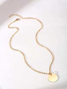 1pc Personalized Round Photo Necklace, Stainless Steel Silver, Gold, Rose Gold Necklace, Unisex Customizable Engraved Photo Necklace, Personalized Photo Necklace, Round Photo Pendant Necklace, Gift For Mom/Wife, Customizable Engraved Photo Pendant Necklace, Anniversary, Valentine's Day, Back To School - 926 - View 10