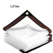 1片透明防水篷布，带电缆环，透明防水篷布覆盖膜，高清可视性[防水篷布] - 透明 - 查看 10