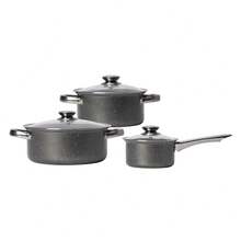 OISE ART STORE Set Batteria Di Pentole Cucina In Acciaio Al Carbonio Da 6pz Antiaderente Antigraffio - - Multicolore - Visualizzare 4