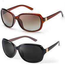 IOYGLASSES Polarized Sunglasses For Women | Vintage Square Sunglasses With UV400 Protection | Women's Wrap-Around Sunglasses - Multicolor - View 22