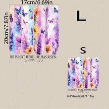 1 pieza/2 piezas/3 piezas Pegatinas de transferencia térmica con citas de versículos bíblicos interesantes y mariposas de fe, lavables para DIY en ropa, camisetas, máscaras, jeans y mochilas - 3 piezas-S - Ver 4