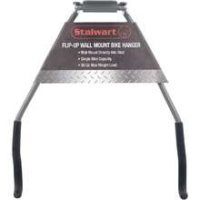 Stalwart - Soporte de pared para bicicleta – Ganchos acolchados de espuma EVA con capacidad de 50 libras – Portabicicletas de cochera abatible para bicicletas de montaña, carretera y niños, por Rad Sportz, color plateado, negro,41023241 - Multicolor - Ver 6