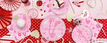 96 Pieces Valentine's Day Tableware Set – Pink Heart  Plates, Napkins, And Forks With "Love" And "Hy Valentine's Day" Designs For Romantic Dinners, Weddings, And Parties – Serves 24 Variant 1 - None - View 5