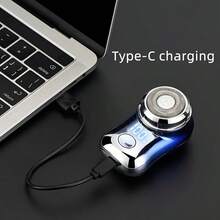 220mAh USB Rechargeable Electric Shaver For Men, Digital Display, Compact & Portable, Suitable For Business Travel And Men's Holiday Gift - Blue - View 10