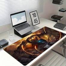 1pc Extra Large High-Definition Flame Demon Mousepad, Extra Long Mousepad, Desktop Pad, Stitched Edge Mousepad, Non-Slip Rubber Base, Keyboard Pad, Gaming Mousepad - Mouse Pad - View 8