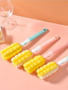 Chổi cọ bình sữa cán dài, chổi cọ cốc có móc, chổi cọ cốc đầu mút xốp, chổi cọ khe nắp cốc, chổi cọ nhà bếp, chổi cọ rãnh thích hợp để làm sạch bình sữa em bé, cốc nước, ly, cốc uống nước, máy ép trái cây, ly rượu vang, vật dụng vệ sinh thiết yếu hàng ngày. - B-trắng - Xem 9