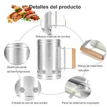 Encendedor de Chimenea de Carbón, Lata de Encendedor Rápido de Acero Inoxidable Resistente Al Calor para Cocinar Al Aire Libre - A - Ver 3
