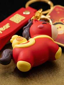 1pc Solar System Planet Keyring Moon Mercury Mars Double-Side Glass Ball Fashion Galaxy Nebula Keychain Pendant For Back To School - Multicolor - View 6