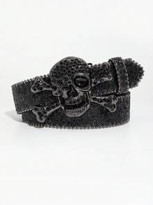 Black Glitter Skull