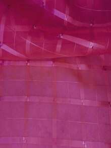 Voile Fabric Checkered Curtain | Checkered Voile - Curtains, General Decorations - Fucsia 49 - View 2