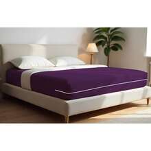 Double Gel Knit Mattress Cover With Zipper - 紫色 - 查看 12