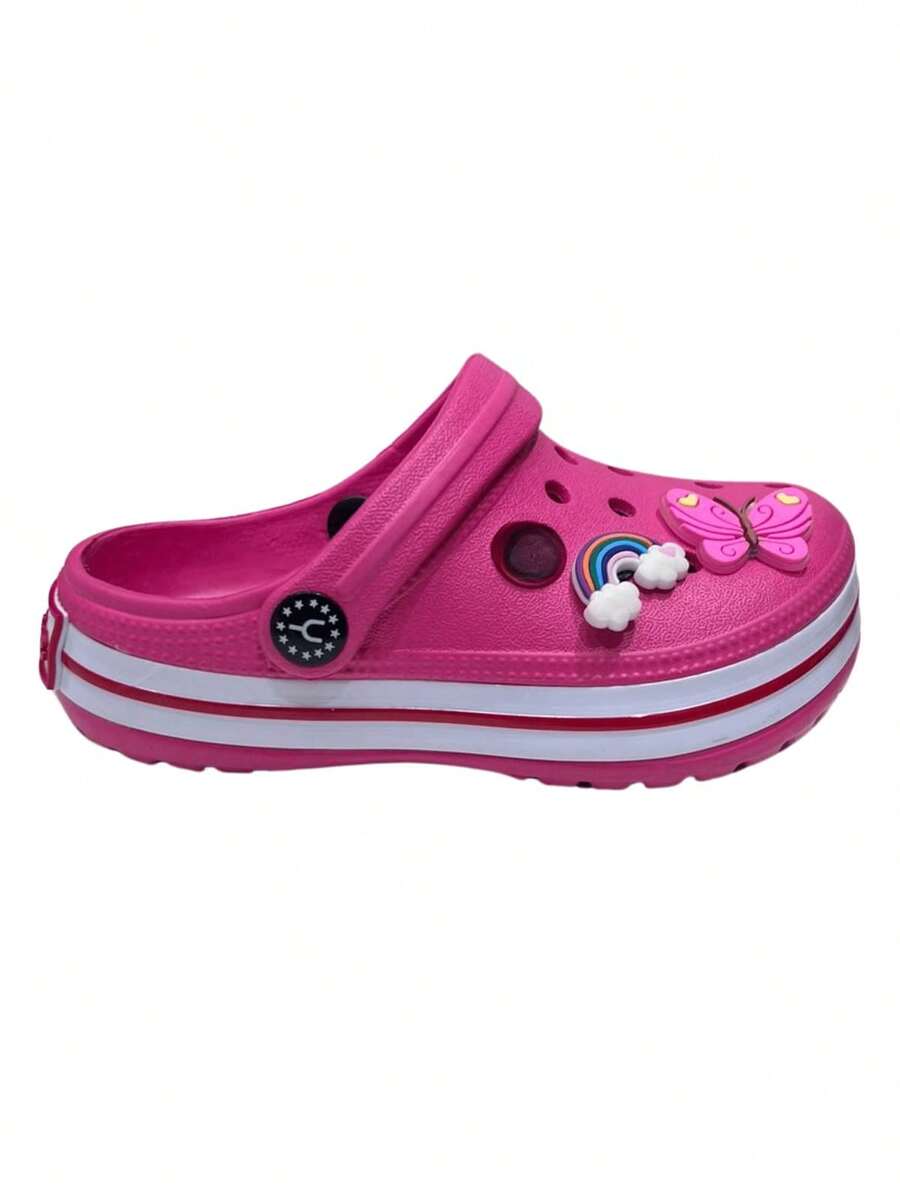 babuche leve confortável CROCO macio com botons - Rosa chiclete - Visão 1