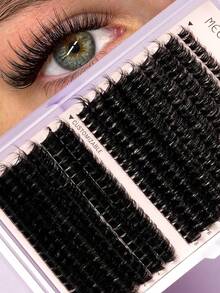 15D Fluffy Cluster Eyelash Extensions, Natural Curl, Comfortable Wear, Eyelash Extension Set - Black - View 6