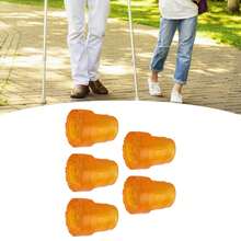 5Pcs 19mm Thicken Crutch Tip Skid Resistant Rubber Cane Tip Wearproof Crutches Accessories - Amarillo - Ver 9