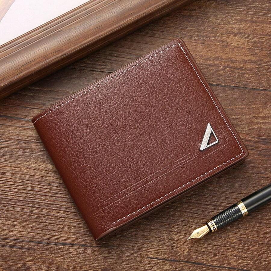 2025 Men's Wallet Short PU Wallet Men's Youth Business Leisure Horizontal Leather Wallet Fashion Large Capacity PU Soft Leather Wallet.Carteras Para Hombre.Wallets For Man.Billeteras De Hombre.Men Wallet.Valentines Gifts - Brown - View 1