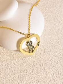 1Pc Customized Pet Picture Necklace Pet Line Art Necklace Minimalist Pet Portrait Necklace Personalized Jewelry Dog Mom Gift Christmas Gift - Multicolor 4 - View 8