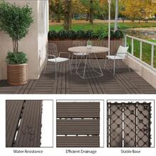 9 piezas de baldosas para terraza de 11,8 x 11,8 pulgadas, Baldosas de plástico para todo tipo de clima, para el patio trasero, terraza, pórtico, alberca, balcón - A - Ver 1