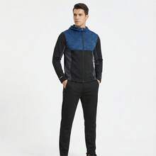 TIANXICO Men's Full Tracksuit Set Sweat Suit Activewear Gym Clothes Track Suits For Men - 藍色 - 查看 8