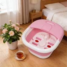 Bañera plegable de 1 pieza para el hogar, calentador de pies spa masajeador, terapia infrarroja pie spa masajeador, - Rosa - Ver 6